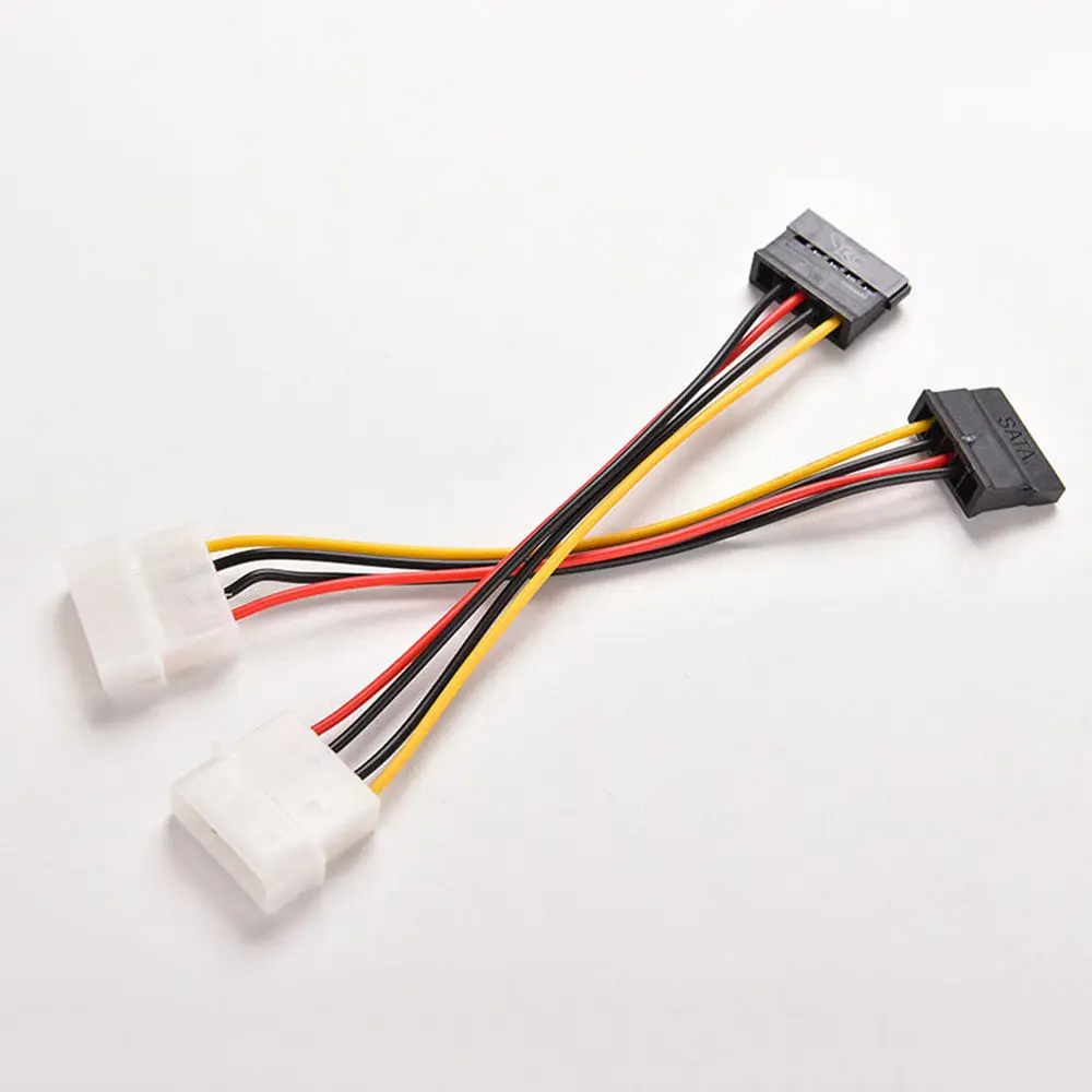 Комплект из 2 предметов 4 Pin IDE/SATA Molex до 15 Serial ATA жесткий диск SATA Мощность адаптер
