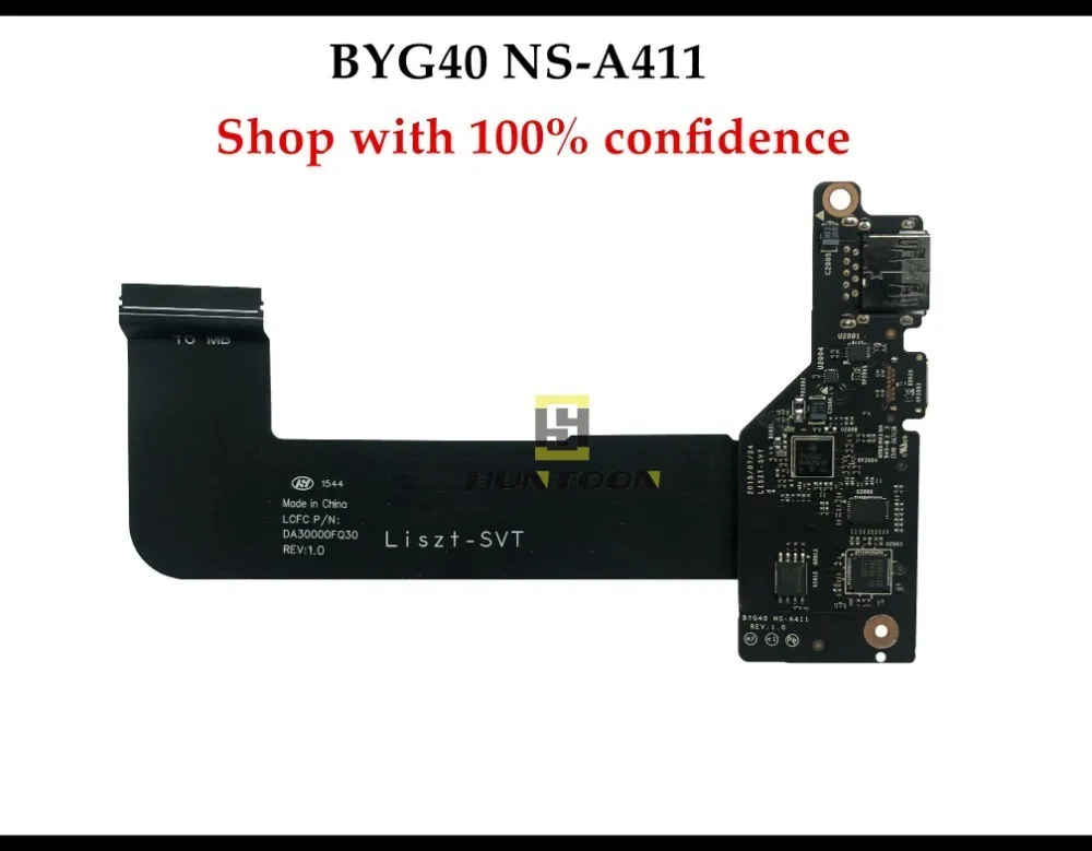 Высокое качество для ноутбука yoga 4 pro BYG40 NS-A411 power board Yoga 900-13IKB swith botton USB аудиоплата