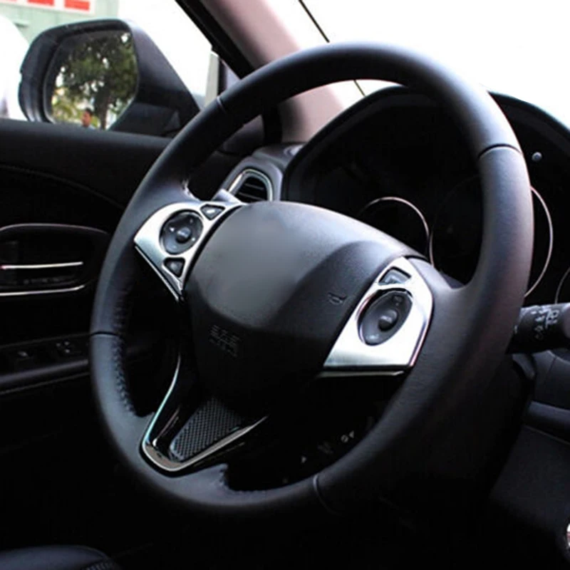 2 шт. Хромированные АБС для интерьера крышка рулевого колеса Накладка Honda HR V Vezel