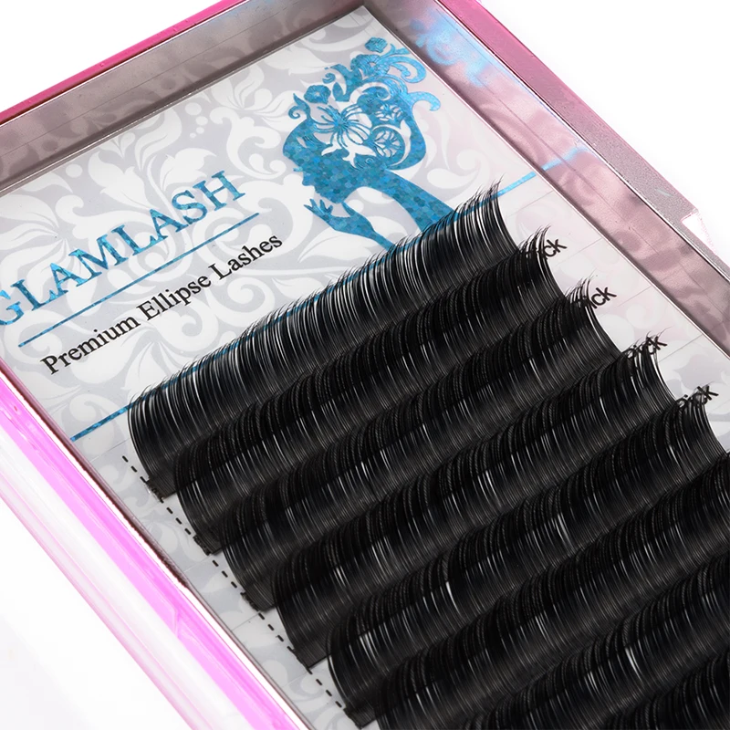 GLAMLASH Ellipse плоские натуральные накладные ресницы для наращивания роскошные