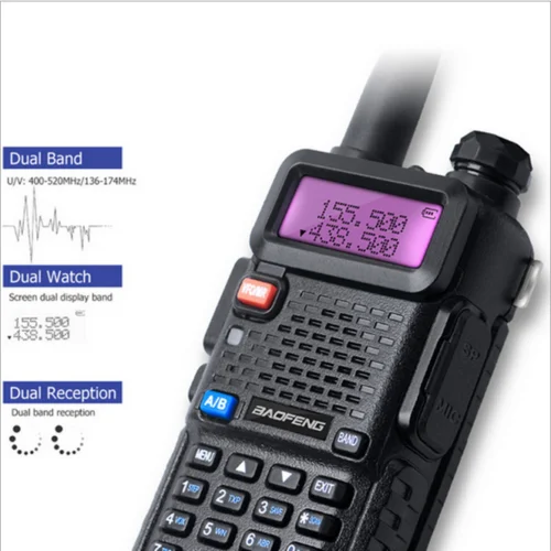 Двухсторонняя радиостанция UV 5R 8 Вт Двухдиапазонная VHF UHF Портативная 3B04|Рации| |