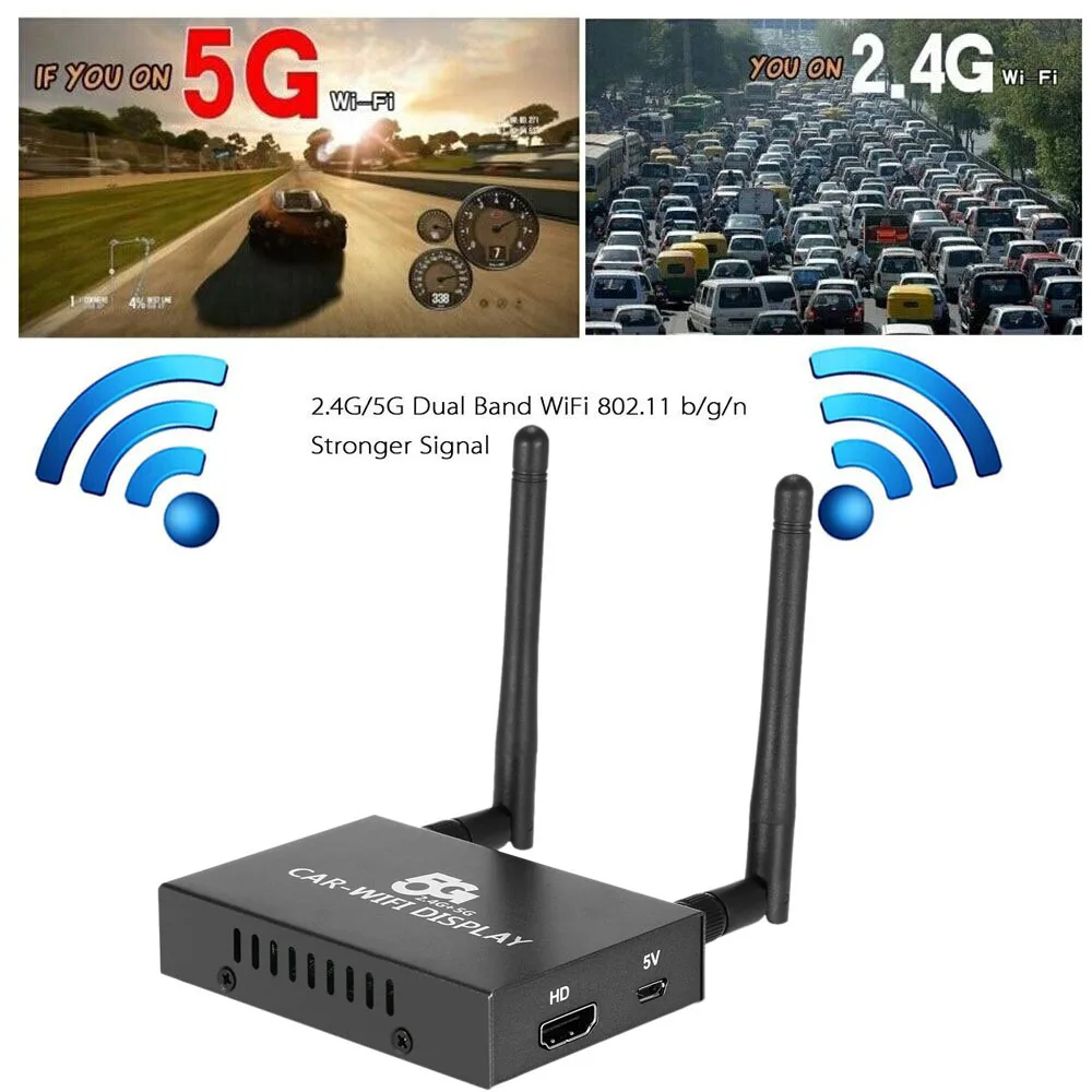 PTV898 автомобильный Wi Fi дисплей 5G/2 4G Full HD 1080P WiFi приемник система Linux Airplay Зеркальное