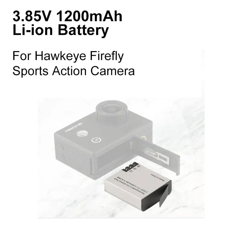 Сменный аккумулятор Hawkeye Firefly S009R 3 85 В 1200 мАч 4.62Wh Li Ion для экшн камеры 8S 8SE|Детали и