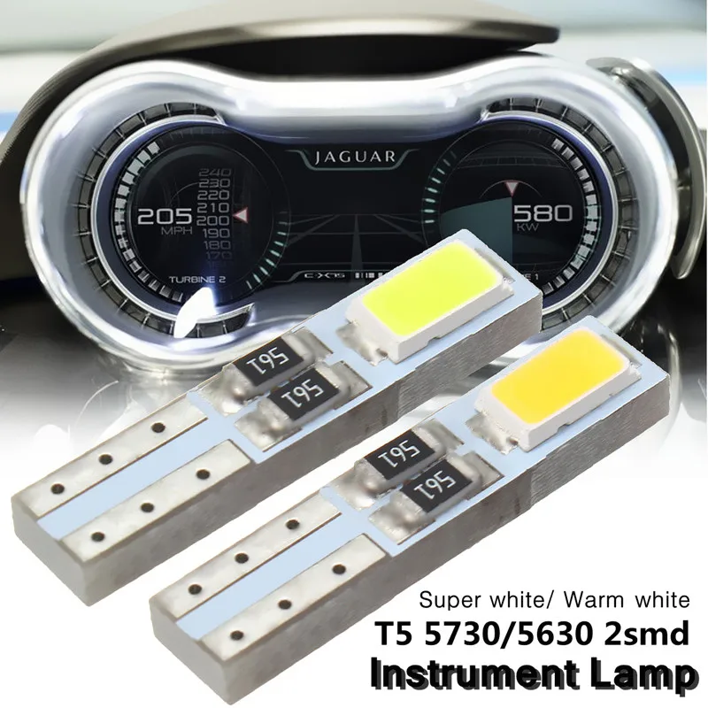 Автомобильный СВЕТОДИОДНЫЙ Прибор T5 W3W 5730 SMD 2x/4x/10x/20x/50x с клиновидной панелью