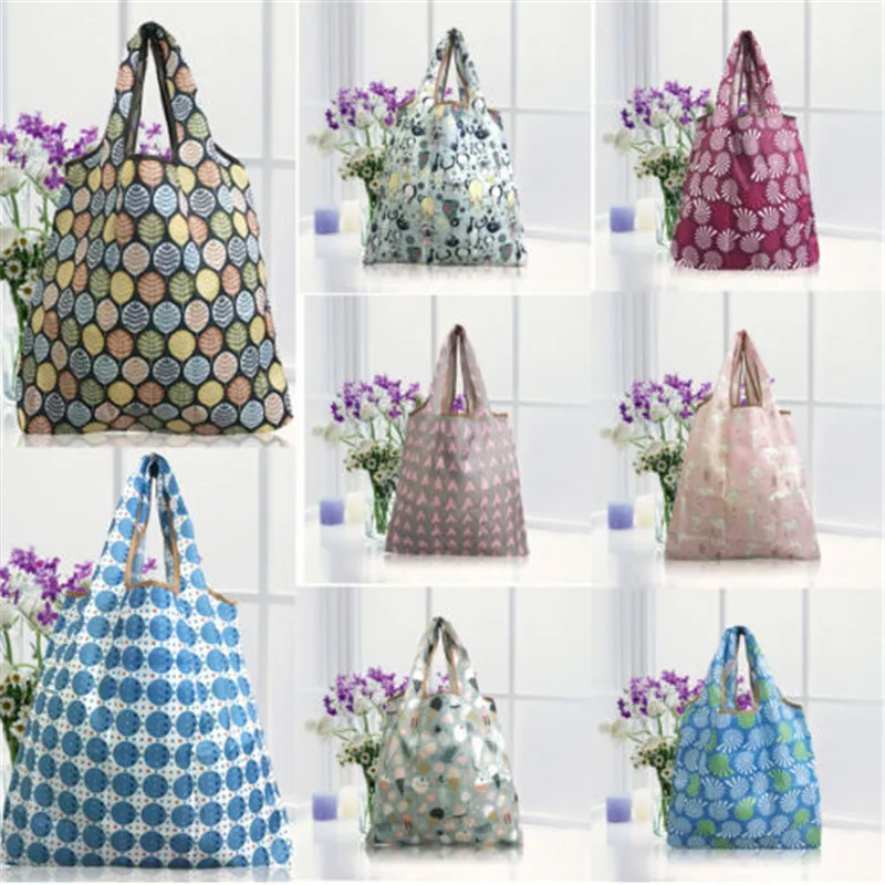 Waterproof Folding Reusable Eco Shopping Shoulder Bags Pouch Tote Clip Bag for two size | Багаж и сумки