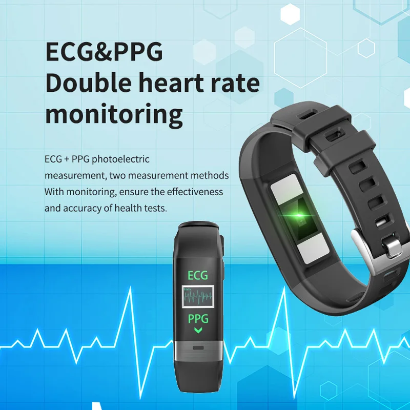 Смарт браслет G36 ECG PPG пульсометр смарт монитор сна фитнес трекер кровяное