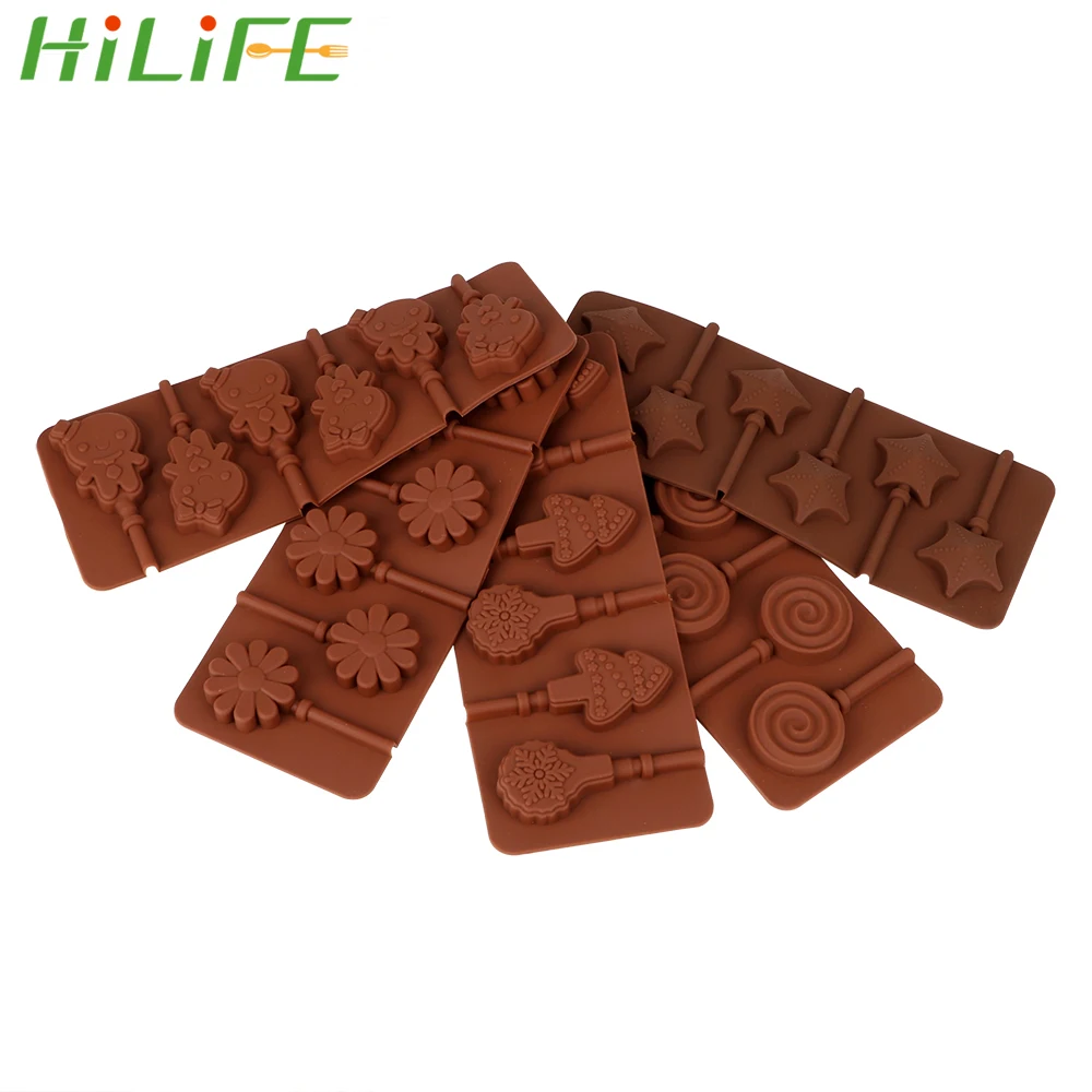 HILIFE с пластиковым стержнем форма для леденцов разной формы жестких конфет 6