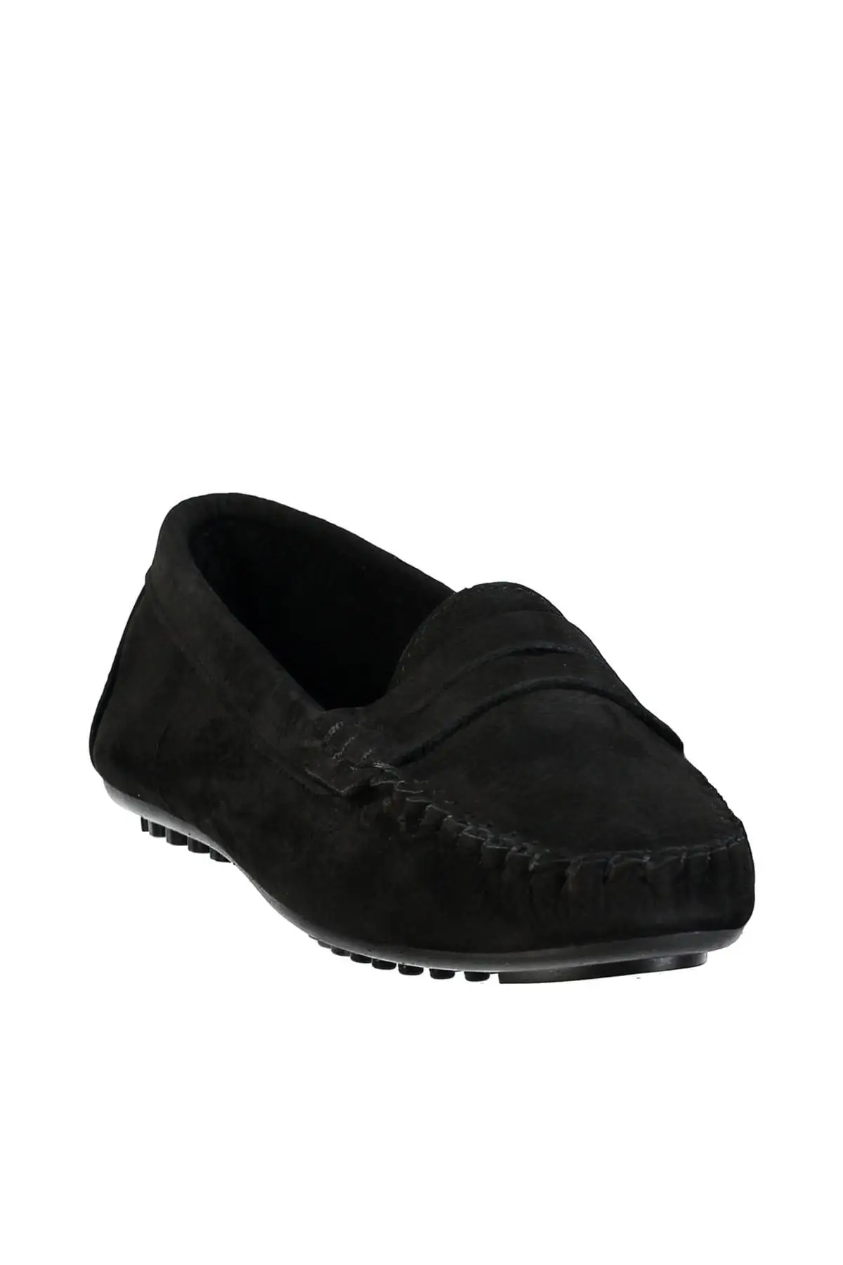 Trendyol/женские лоферы из натуральной кожи черного нубука TAKSS19TL0007|Обувь без каблука|