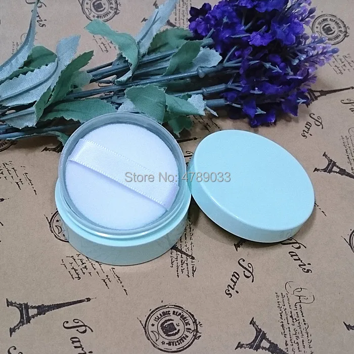 

10/30/50pcs Mint Green Empty Loose Powder Case Facial Blush Container Eyeshadow Cream Cosmetic Jars 8-10g