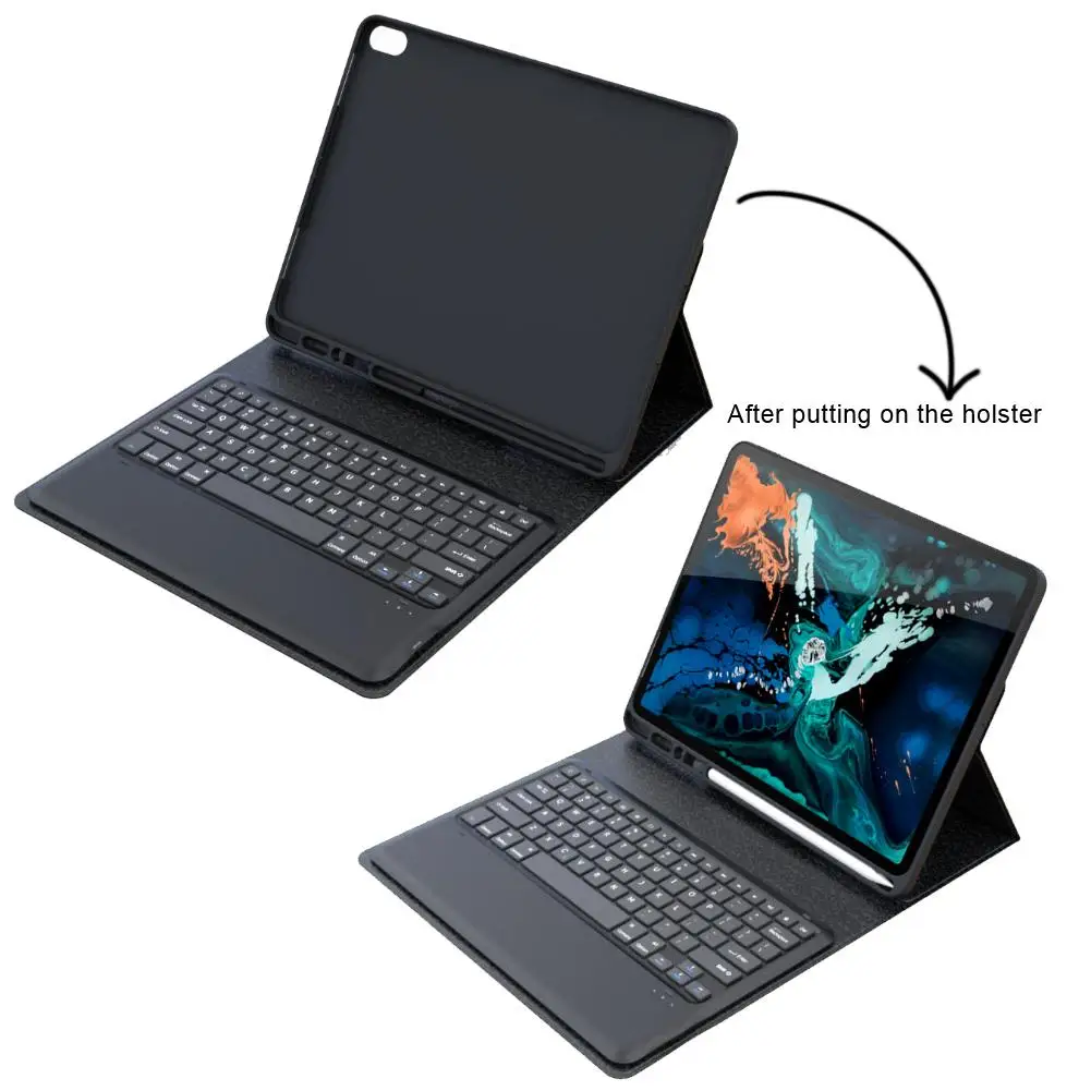Беспроводной Чехол книжка с Bluetooth клавиатурой и подставкой для Apple iPad Pro 12 9 дюймов