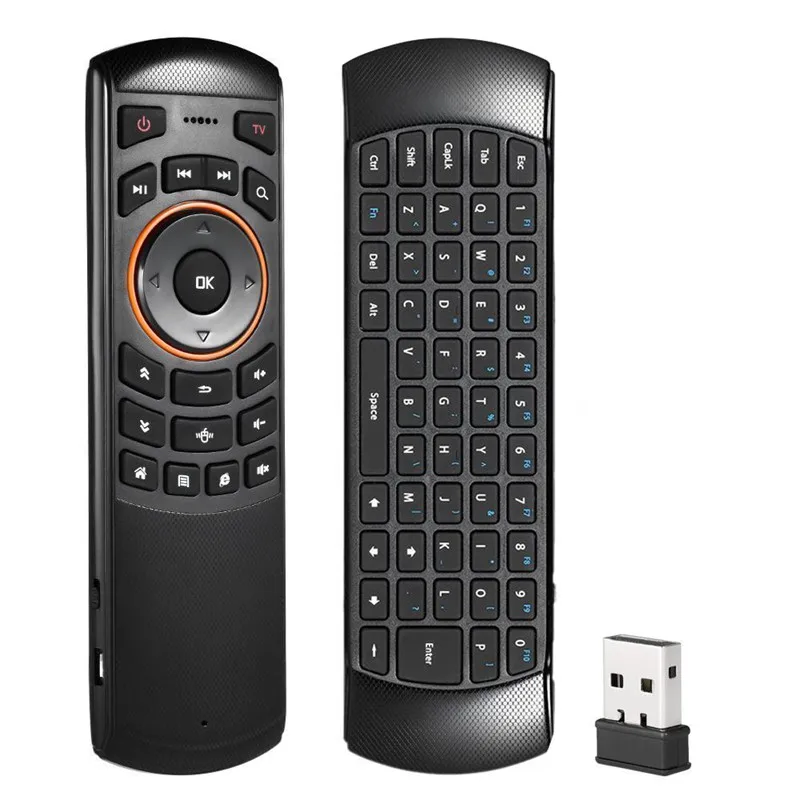 Мини 2 4 GHz Беспроводная QWERTY клавиатура Air Mouse пульт дистанционного управления для