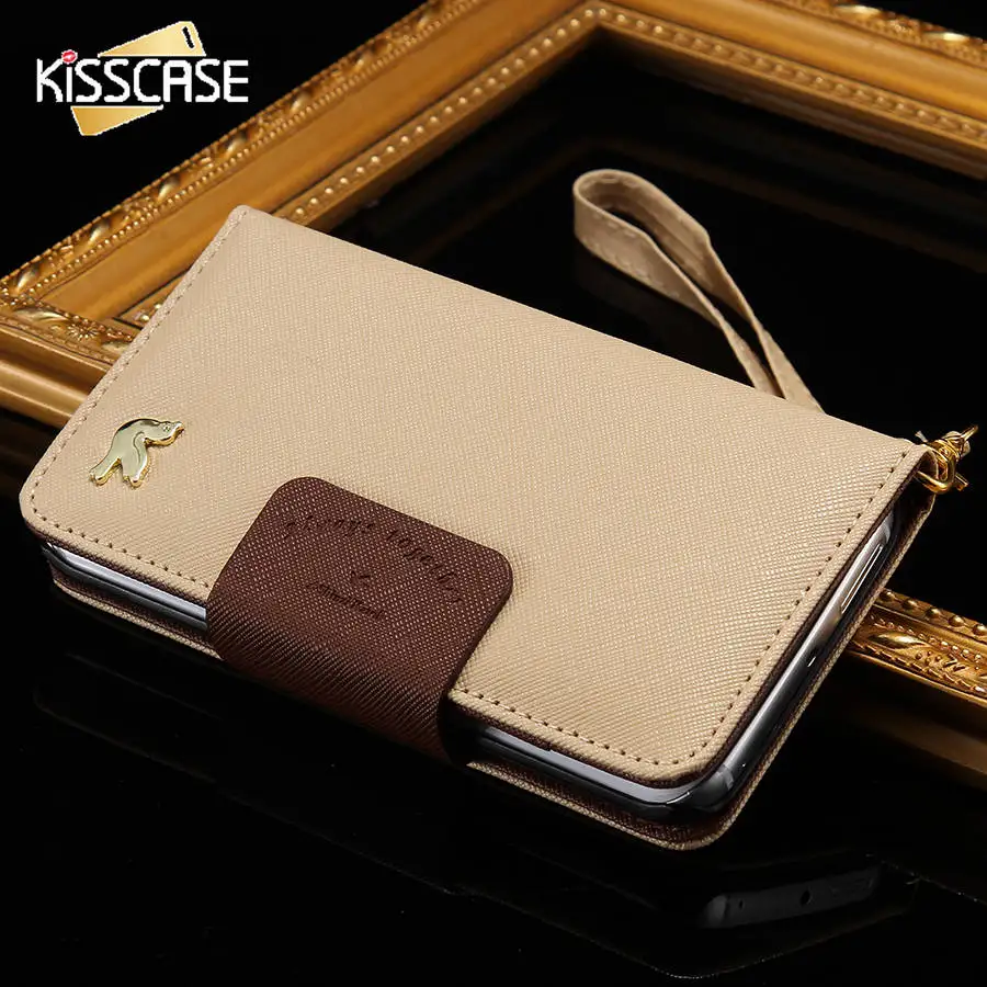 Кожаный чехол KISSCASE для iPhone 6 7 Plus защитный чехол-подставка Samsung S3 S4 S5 S6 крышка Edge |