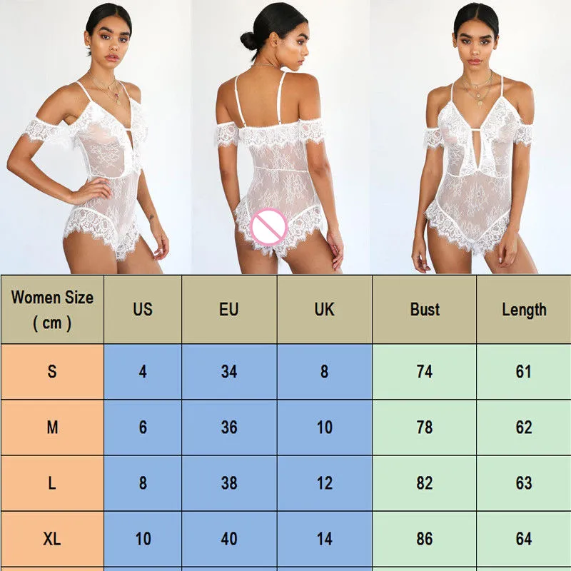 Женское сексуальное нижнее белье Тедди Babydoll с пуш-ап кружевом Babysuit g-стринги