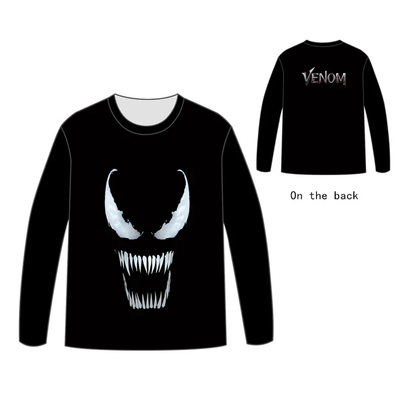 Хит черно белые топы с героями аниме Venom Человек паук маскарадное платье унисекс