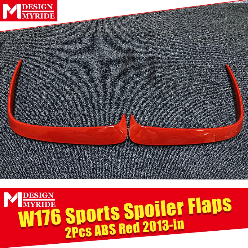 2 шт. ABS красный задний бампер Canard Vent Rafts Splitter подходит для Mercedes Benz W176 A180 A200 A250 A45