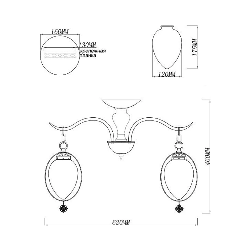 Люстра J LIGHT Gloria 1212/5C бронзовый|Люстры| |