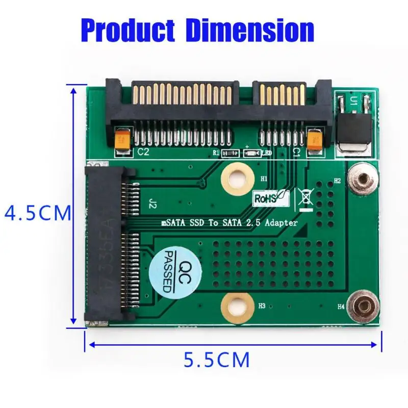 Mini PCI E Msata SSD на 2 5 дюймовый переходник SATA карта Модуль платы с металлическим