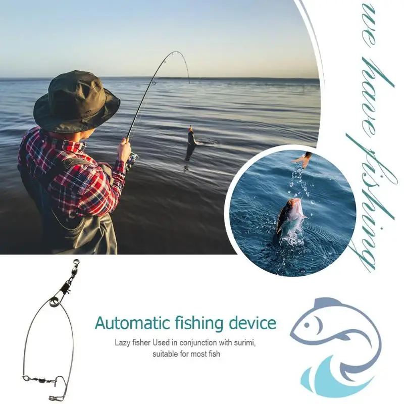 Automatic Fishing Hook Stainless Steel Outdoor Lazy Person Universal Full Speed All The Water Tackle Hot Sale | Спорт и развлечения