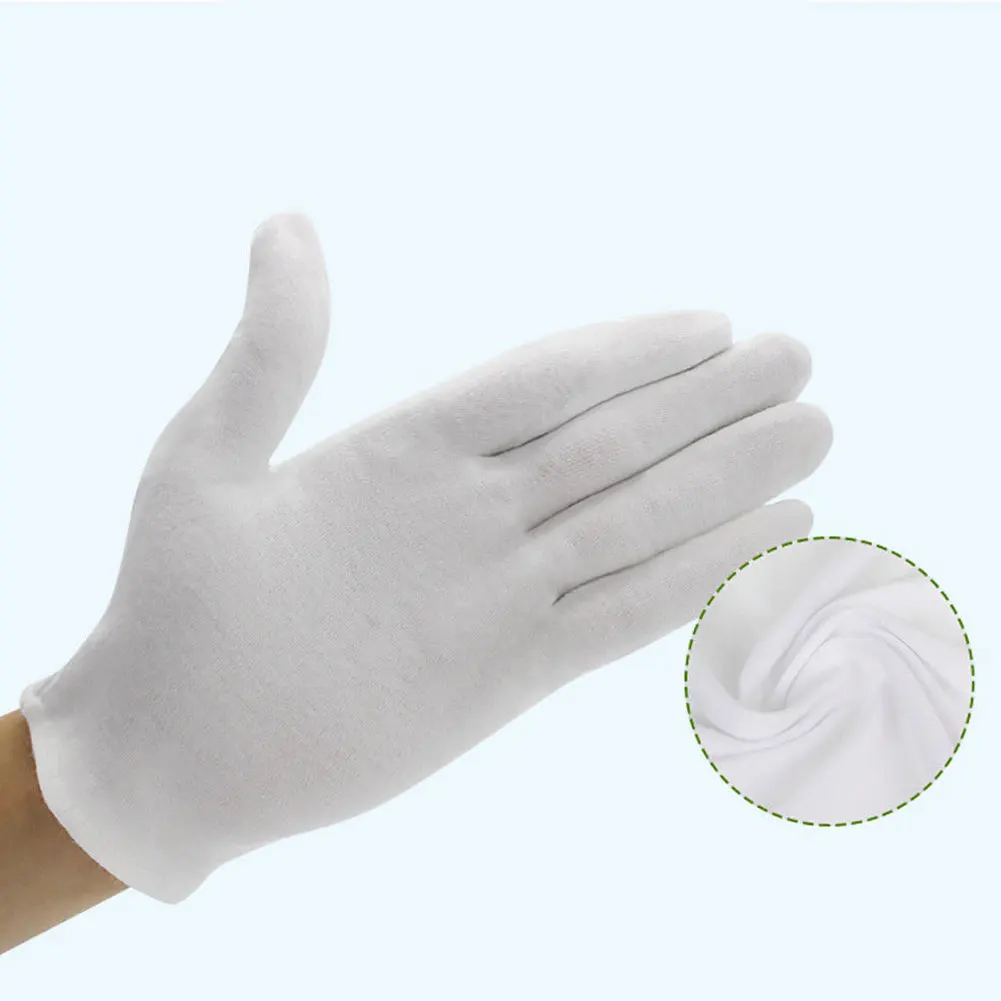 Unisex Women Men White Cotton Formal Tuxedo Gloves Guard Honor Glove 6pairs | Аксессуары для одежды