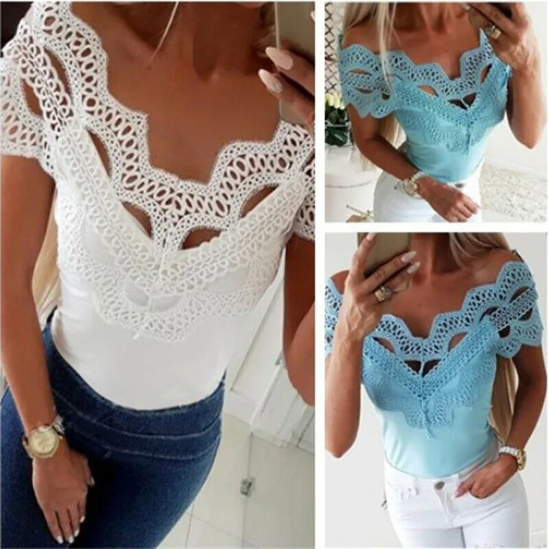 Женская кружевная блузка Boho свободная из шифона с цветочным принтом 2019|Блузки| |