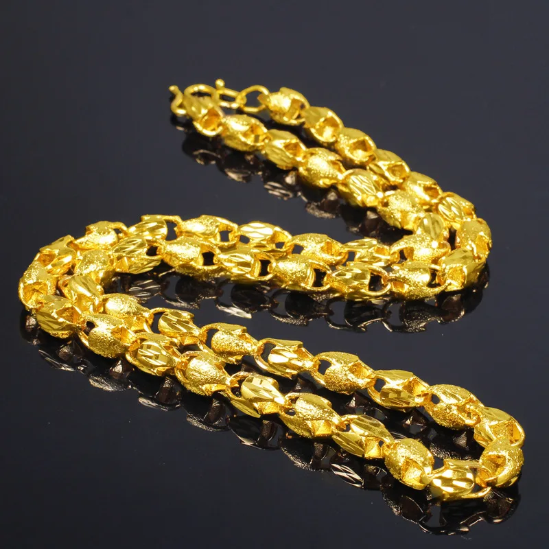 Лидер продаж 2019 золотое ожерелье без выцветания модное простое вьетнамское с