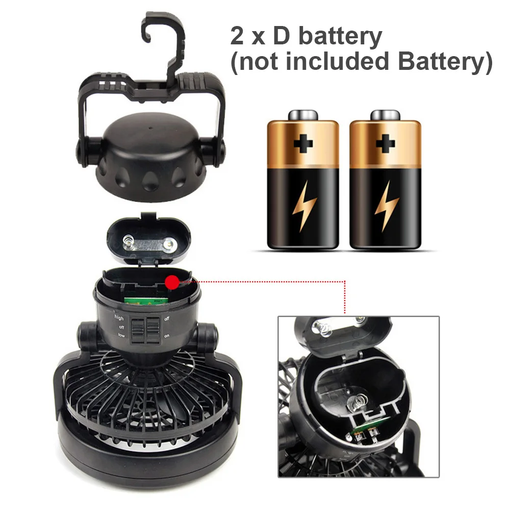 Супер яркая 2 в 1 18LED лампа для тента на кемпинге с потолочным вентилятором пешего