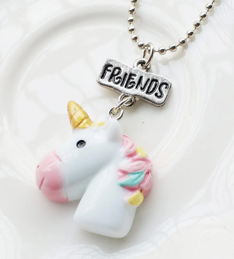 Kawaii детские ювелирные изделия для девочек лошадь мультяшный цвет единорог 2