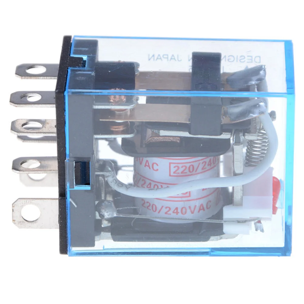 10 Pcs New Style Coil Power Relay LY2NJ DPDT 8 Pin HH62P JQX-13F With Socket Base AC220V/DC12V/DC24V/AC110V | Обустройство дома