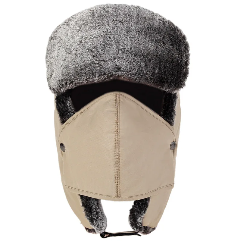 Winter Warm Bomber Hat S Scarf Men and Women Russian Hunter Knight Pilot Ski Snow Cap with Mask Free Shipping |