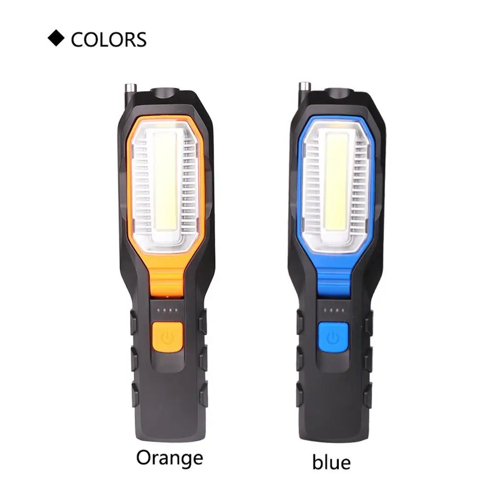 Новый 800LM LED + COB Встроенный аккумулятор 4 режима микро USB фонарик высокого качества