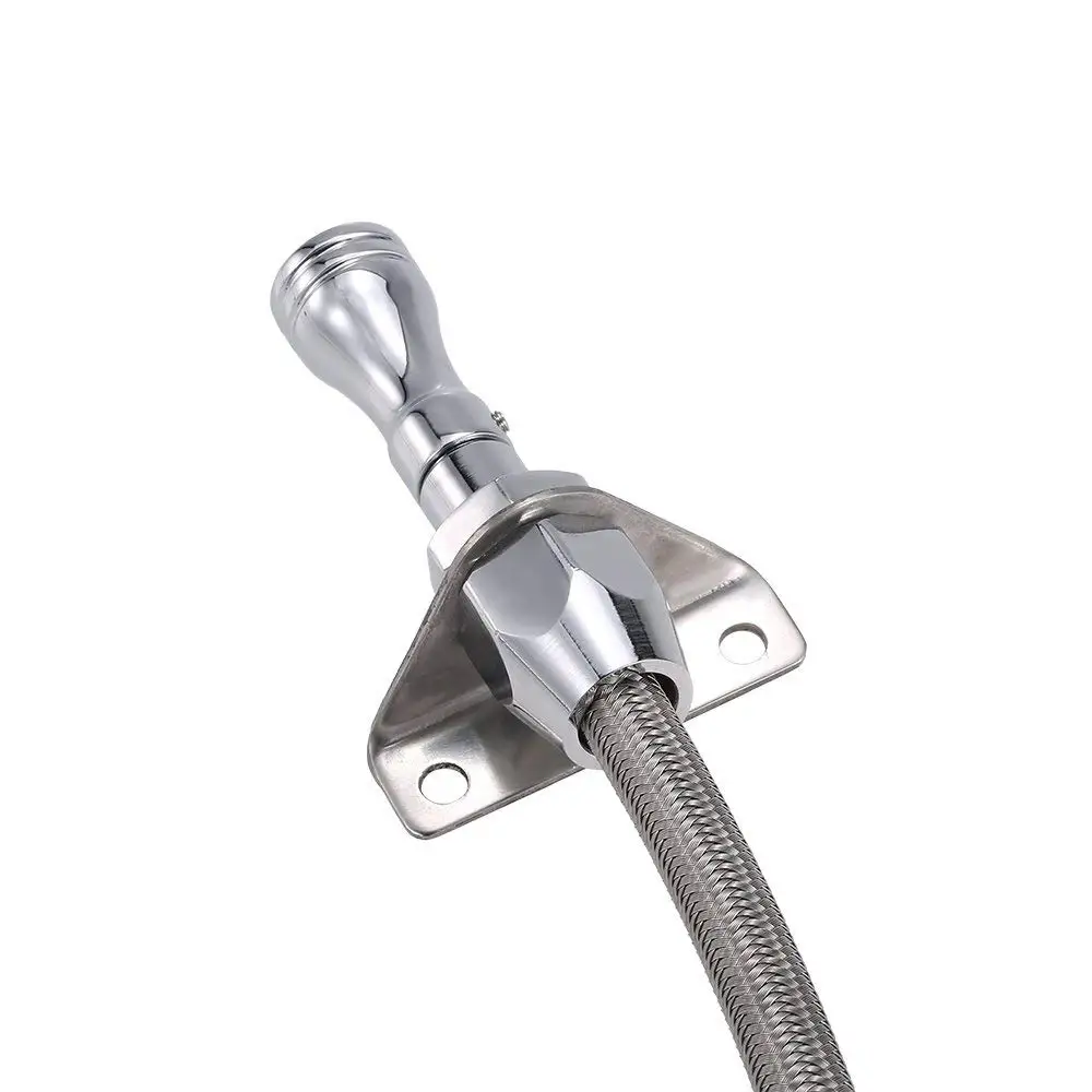 Щуп коробки передач нержавеющей Плетеный брандмауэр гибкий Dipstick TH350 TH 400 700R4 Tranny SBC