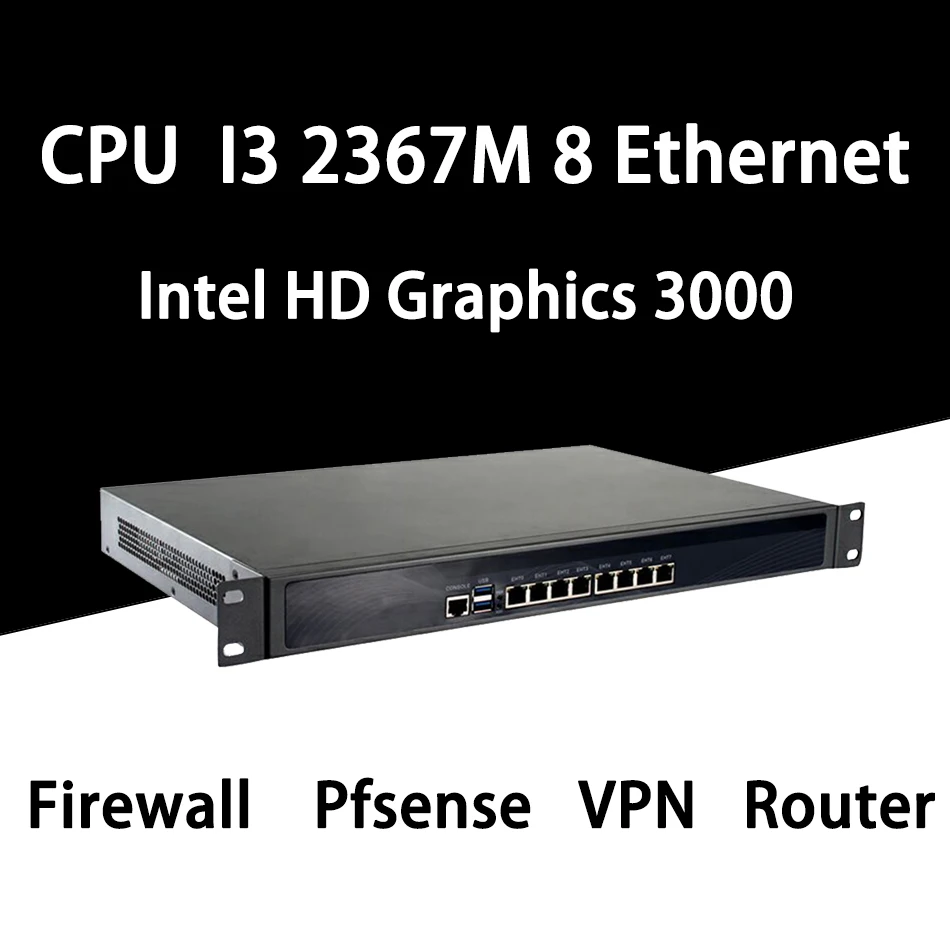 Брандмауэр Mikrotik Pfsense vpn сетевой маршрутизатор для защиты ПК Intel Core I3 2367M [HUNSN SA15R]