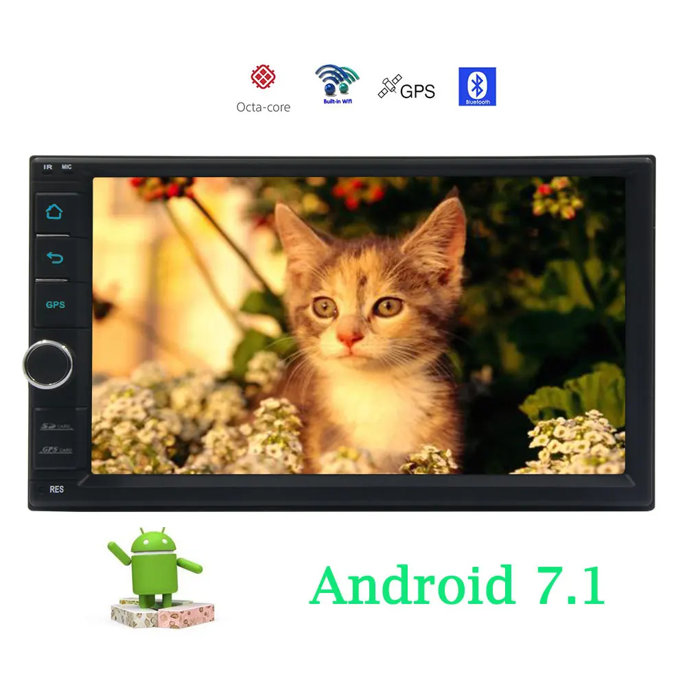 2 din android 7 1 2din универсальный автомобильный Радио Авто Doppio Lettore di Navigazione gps в тире ПК