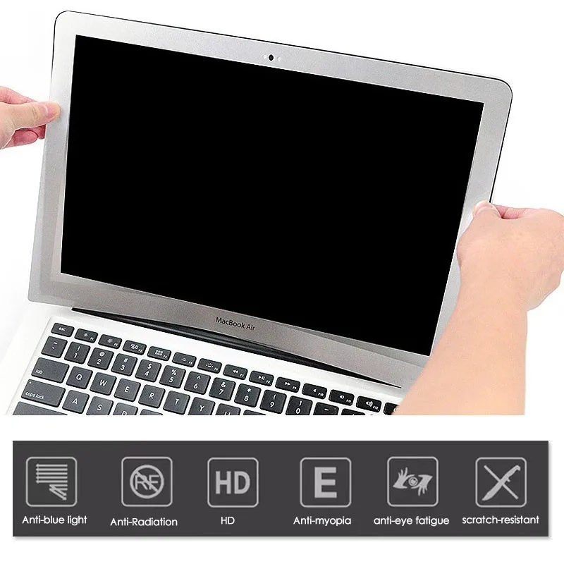 Защитная пленка на весь экран для ноутбука MacBook Air 13 дюймов Серебристая