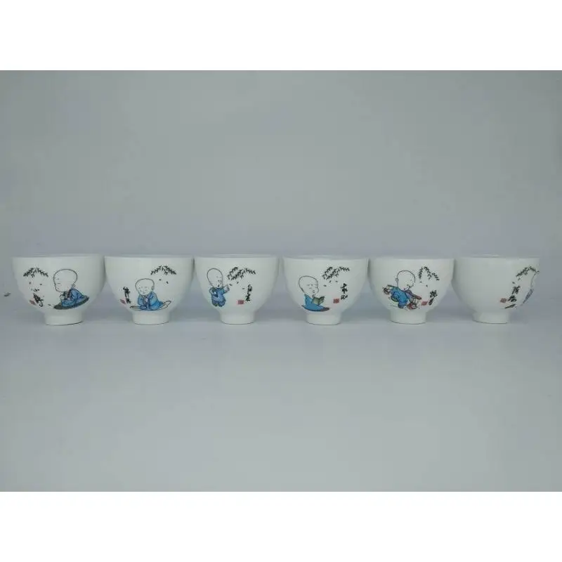 6 шт. керамические чайные чашки китайские кунг фу чайный набор Gaiwan для чайной