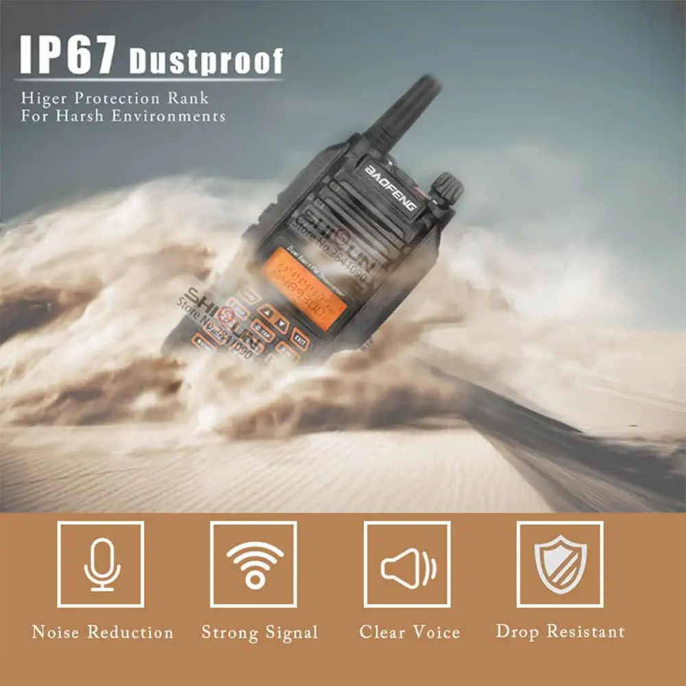 Baofeng UV 9R IP67 8 Вт портативная рация 10 км Любительское радио двухдиапазонный UV9R