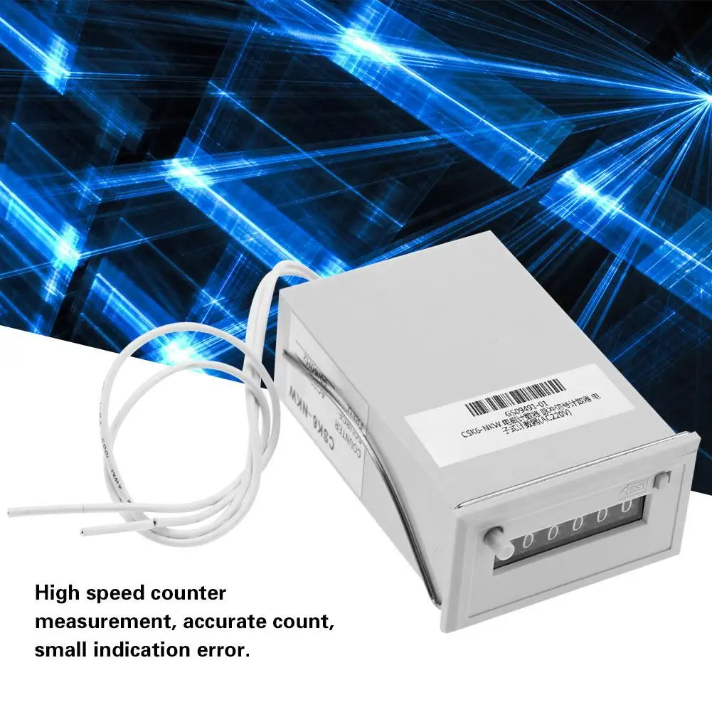 Пластиковый электромагнитный счетчик импульсов 6 цифр AC220V / AC110V DC24V DC 12V|Счетчики| |