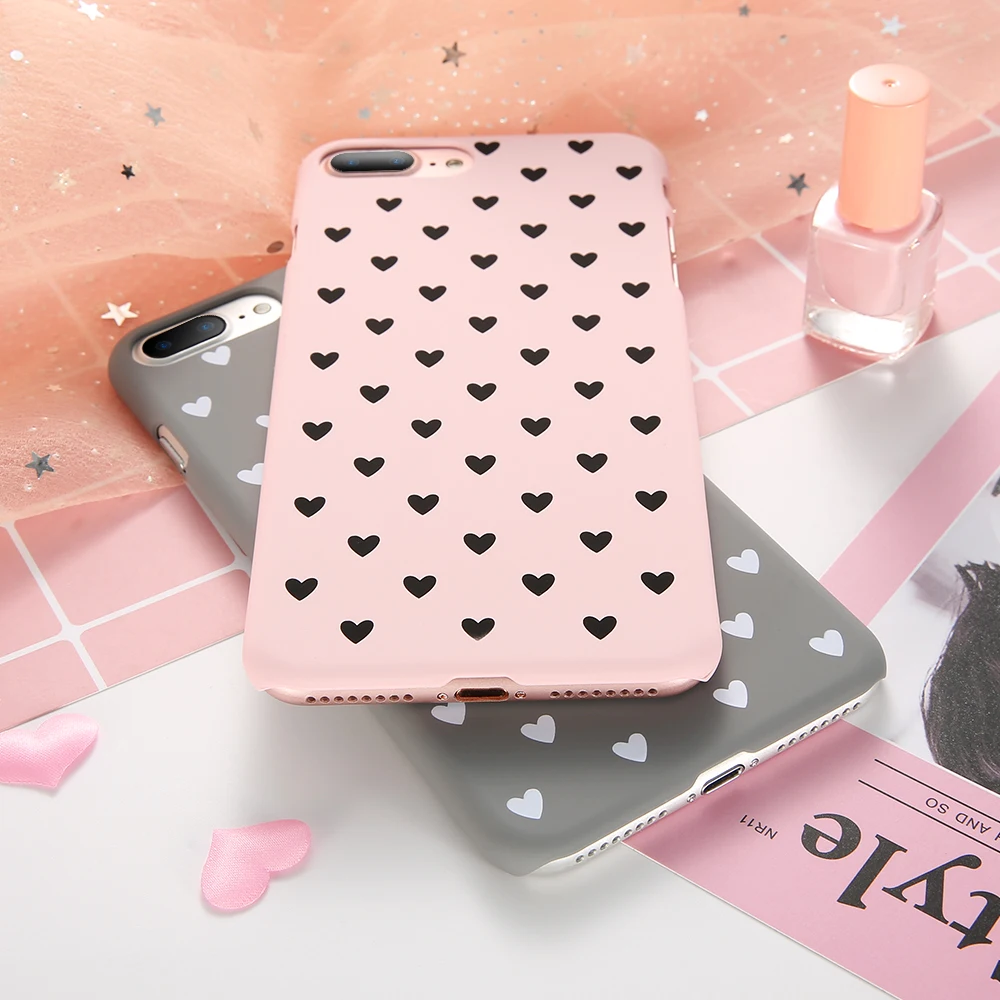KISSCASE чехол для телефона с милым сердцем iPhone X XR 8 7 6 Plus XS Max Чехлы 5 5S SE Coque Capinhas Fundas |