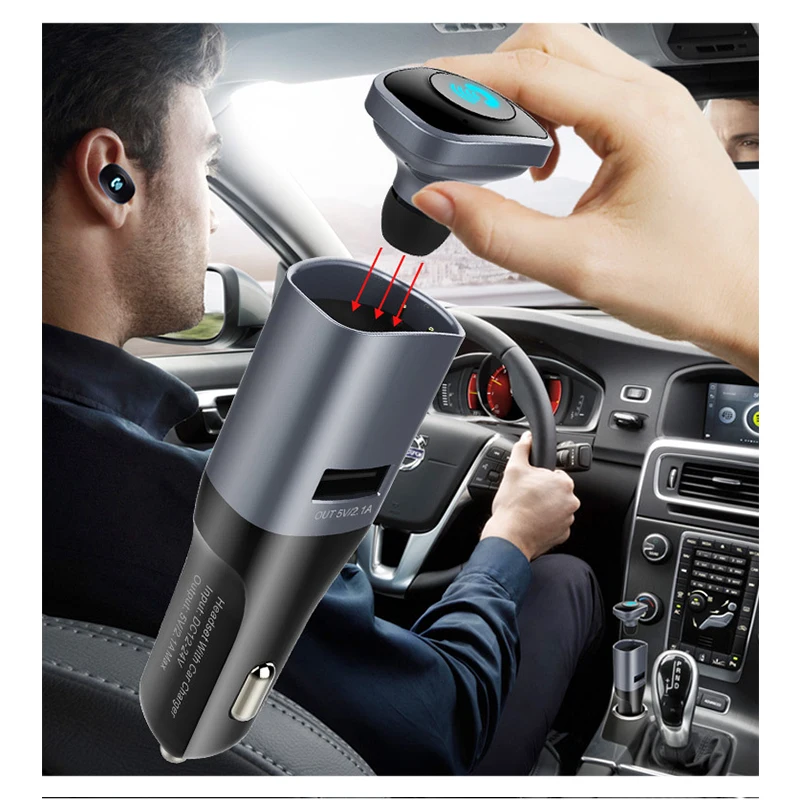 Новинка BC16 автомобильный Bluetooth гарнитура комплект беспроводной fm передатчик