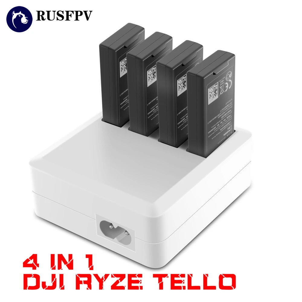 Зарядное устройство 4 в 1 мульти-зарядное для DJI RYZE TELLO 1100 мАч интеллектуальная