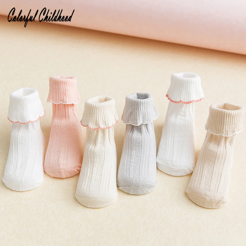 0-3Y Cotton Newborn Baby Girl Boy Autumn Winter Socks Warm Unisex Lovely Solid Toddler Sock skarpetki calcetines bebe | Детская одежда