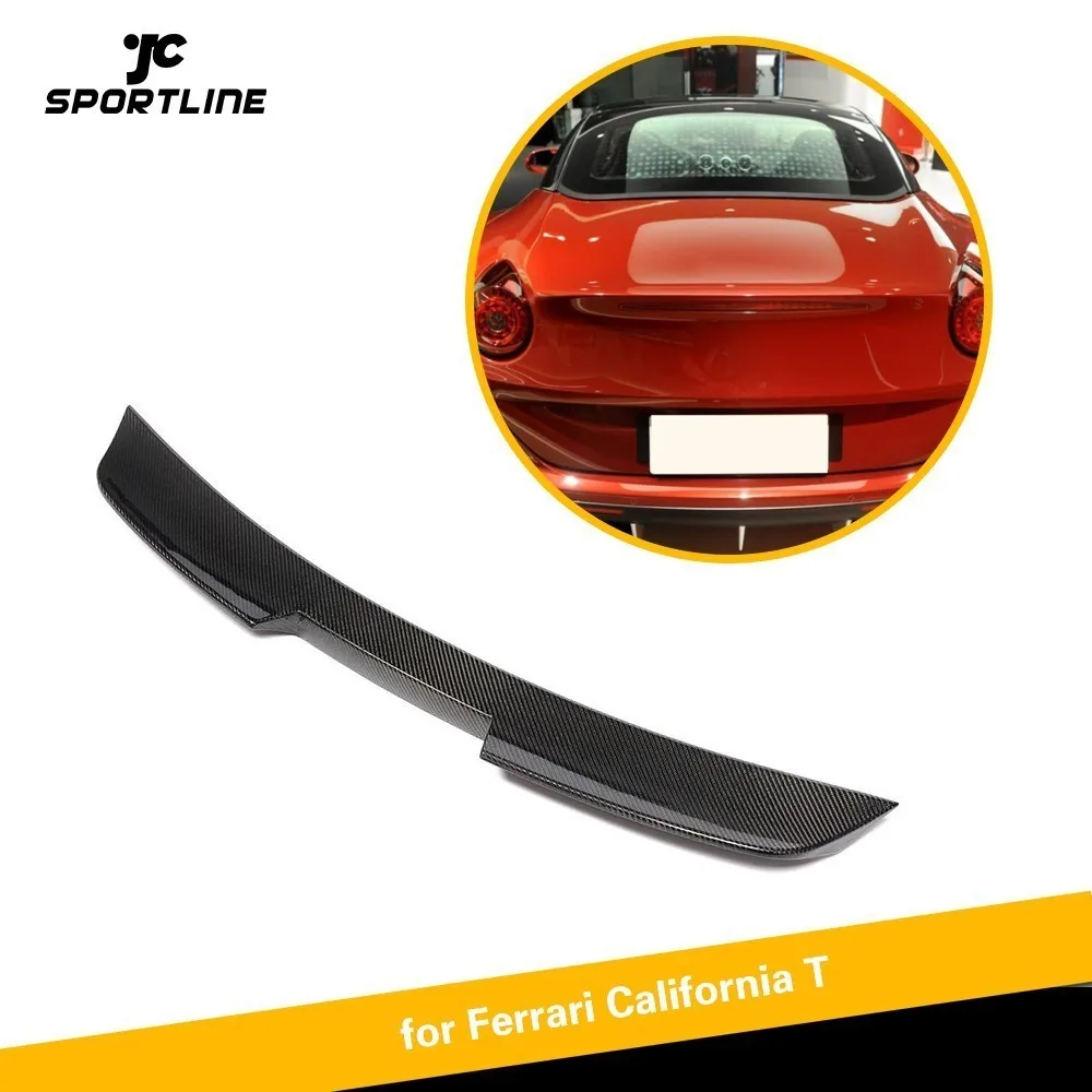 

For Ferrari California T Base Convertible 2-Door Coupe 2015 - 2018 Carbon Fiber Accessories Rear Trunk Spoiler Boot Wing Lip