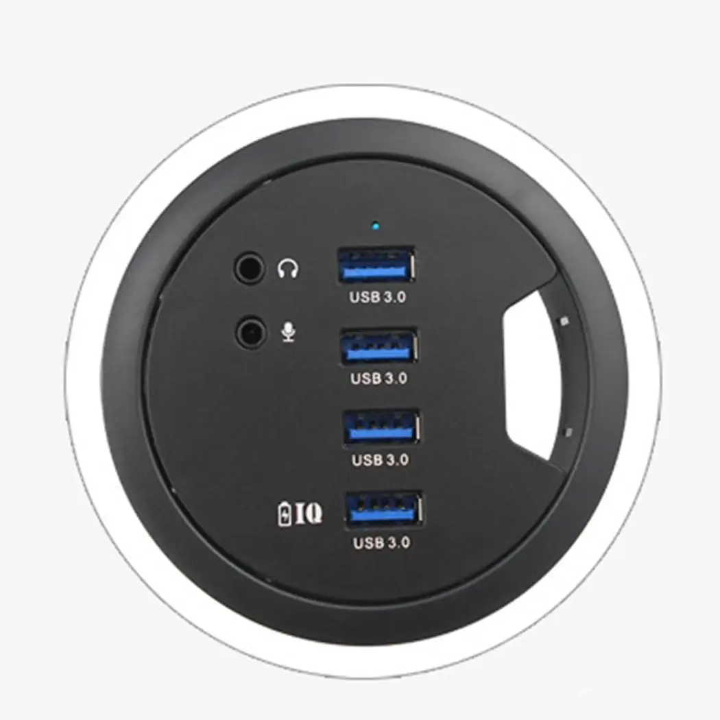 USB 3 0 разветвитель 4-портовый круглый Концентратор XDUH-334 черного цвета с