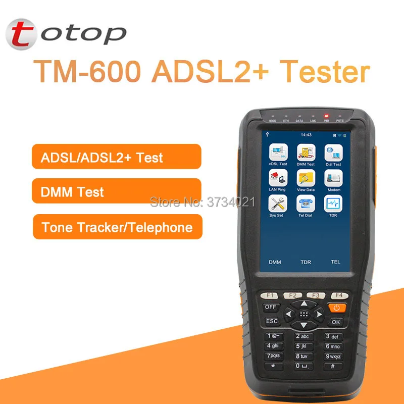 

TM-600 ADSL ADSL2 + прибор для тестирования ADSL WAN и LAN тестер линия xDSL тест с DMM + тон трекер Функция