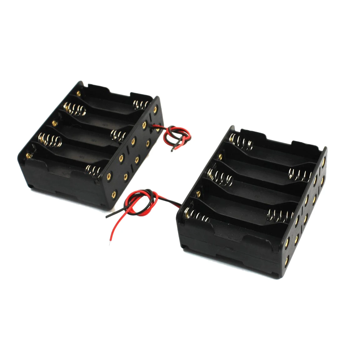 2 шт. черный пластиковый чехол-держатель для батареи 10x1 5 V AA |