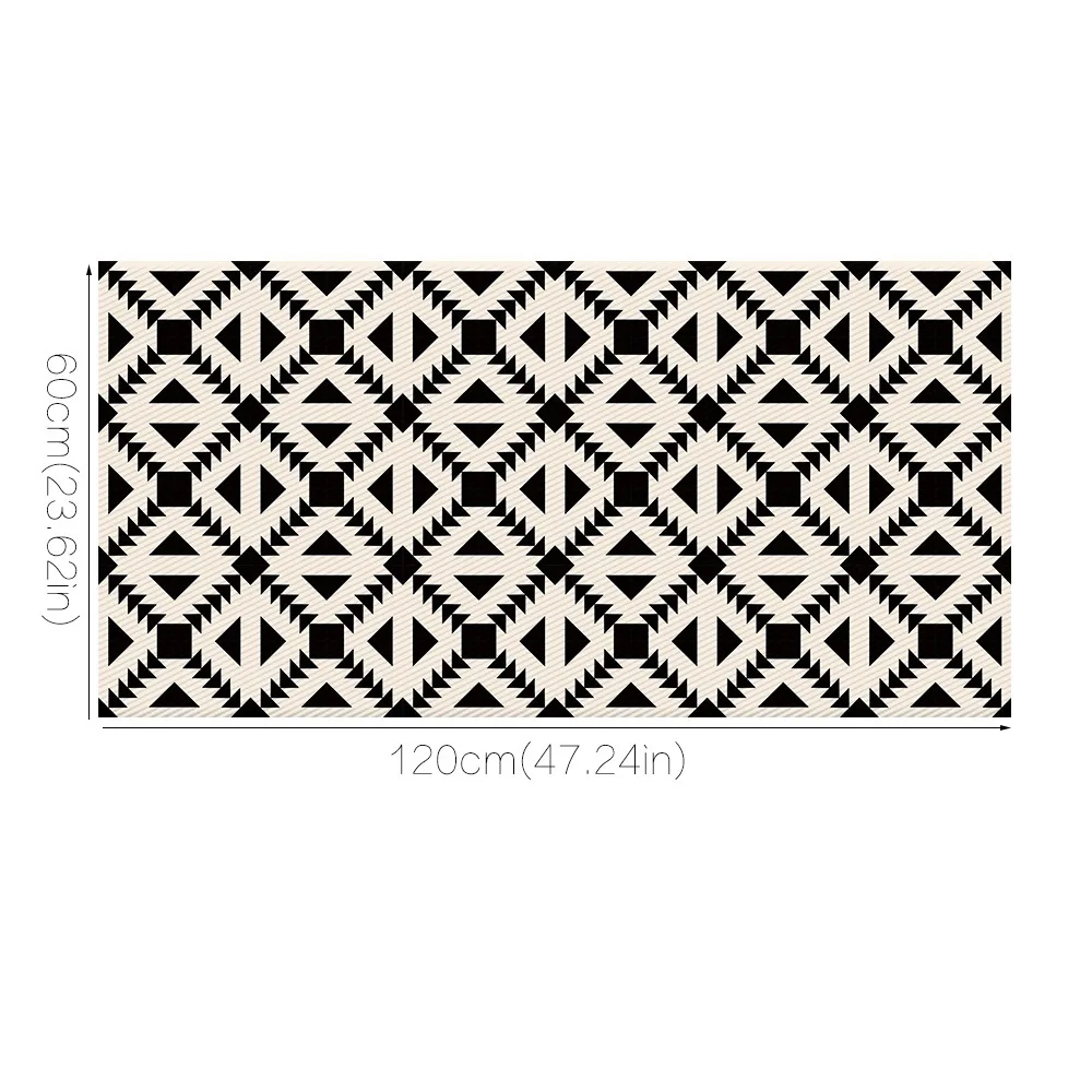 

60x120cm Fashion Abstract Geometric Black White Self Adhesive Wallpaper Pvc Waterproof Floor Sticker Home Decor Bedroom Sticker