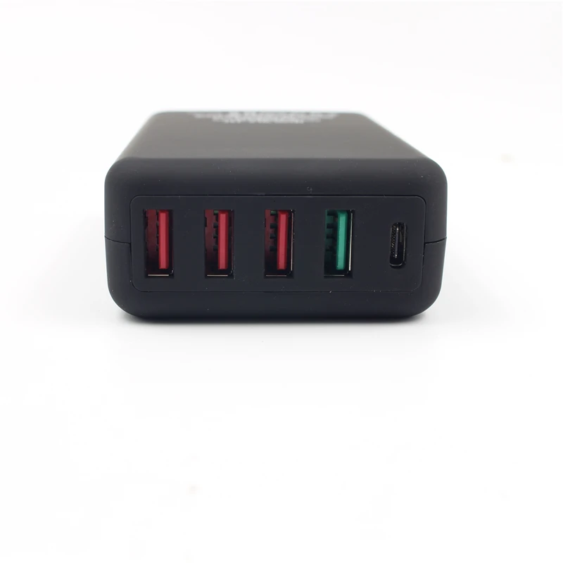 USB Type C быстрое зарядное устройство с 5 портами 50 Вт QC3.0 интеллектуальная