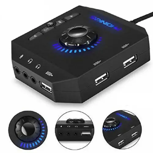 USB хабы аудиоадаптер внешняя стереозвуковая карта с наушниками 3 5