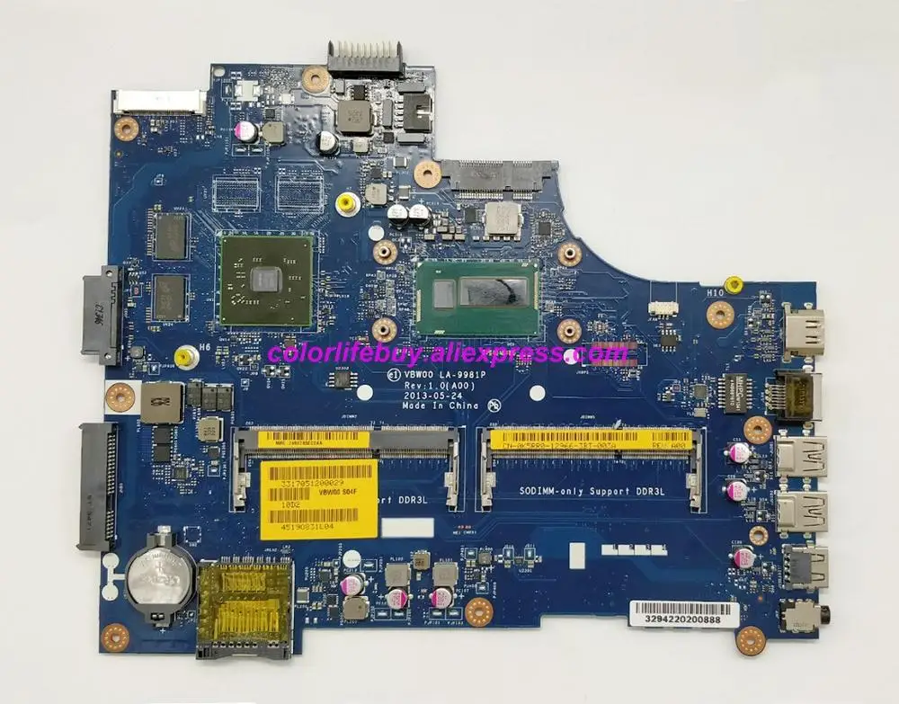 

Genuine CN-0K5RR0 0K5RR0 K5RR0 w i5-4200U LA-9981P w HD8670M/2GB Laptop Motherboard for Dell Inspiron 5537 3537 Notebook PC