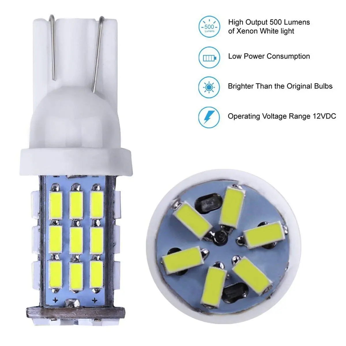 SHGO HOT-20pcs Super Bright RV Trailer T10 for 921 194 42-SMD 12V Car Backup Reverse LED Lights Bulbs Light Width Lamp Xenon W | Освещение